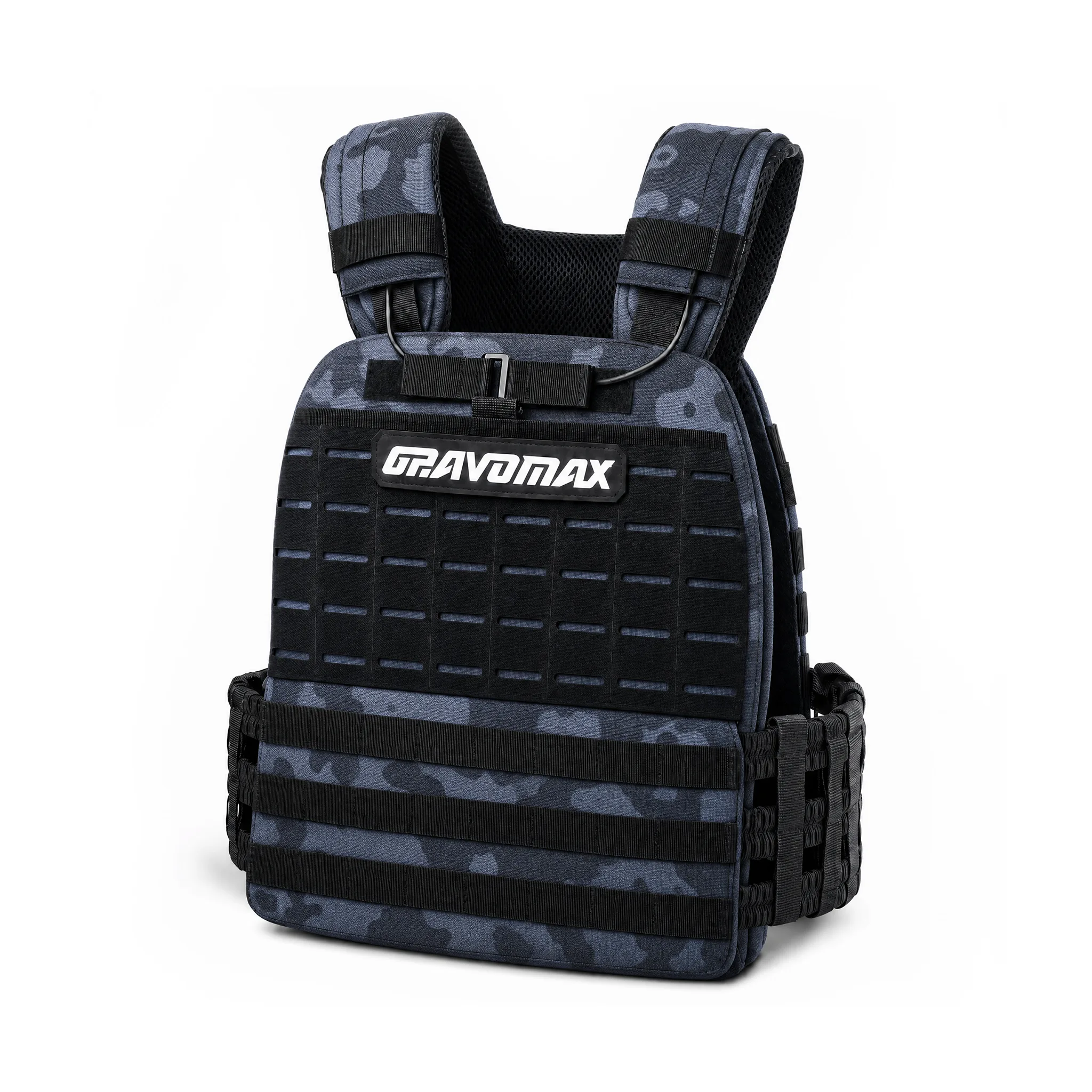 GravoMax tactical weight vest plate carrier in black without weights