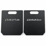 GravoMax 4kg tactical weight vest plates pair in flat black steel
