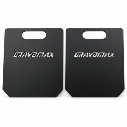GravoMax 4kg tactical weight vest plates pair in flat black steel