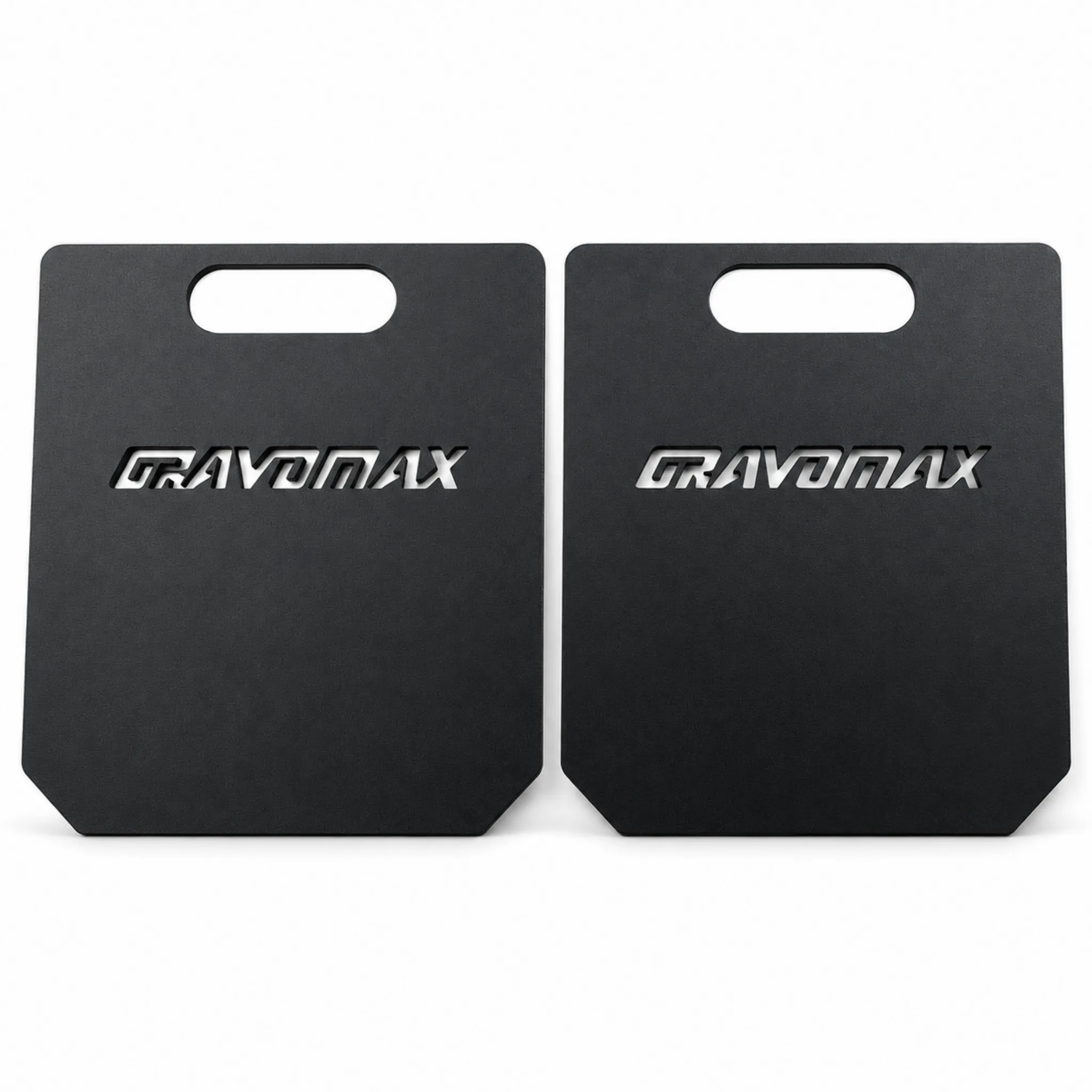 GravoMax 4kg tactical weight vest plates pair in flat black steel