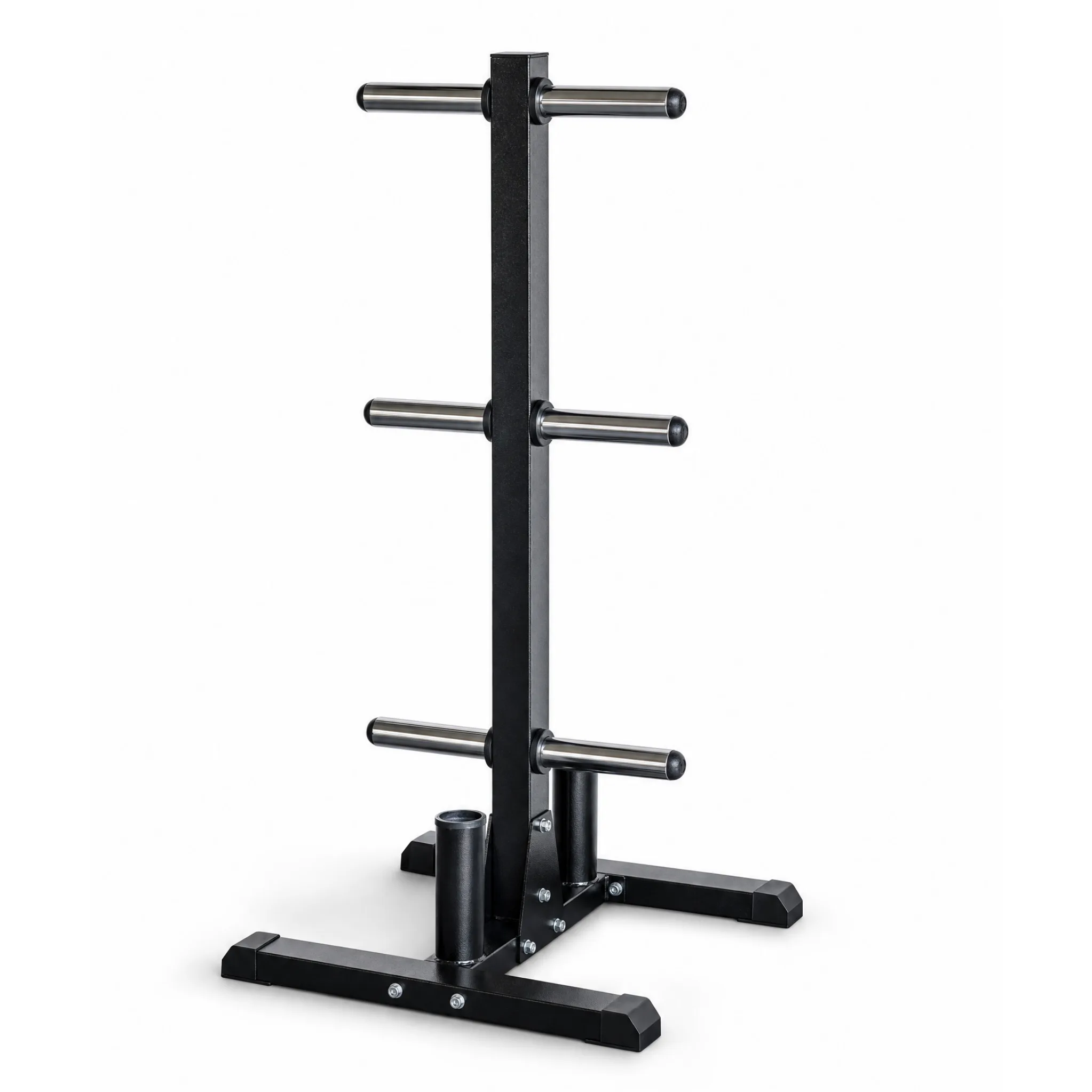 Weight Plates Storage GravoMax stationary Olympic weight plate and barbell storage tree with 6 pegs