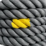 Yellow distance markers every 3 meters on power sled training rope