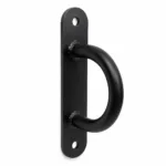 GravoMax heavy duty solid steel battle rope anchor and storage hanger in matte black finish