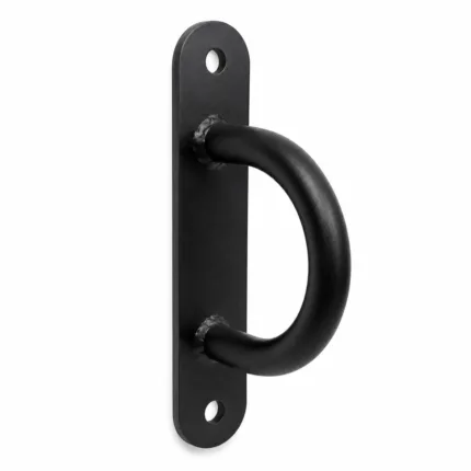 GravoMax heavy duty solid steel battle rope anchor and storage hanger in matte black finish