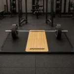 30mm thick shock absorbing rubber and solid hardwood center on GravoMax deadlifting