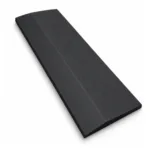 Top view of GravoMax 50cm interlocking rubber gym mat ramp edge showing beveled safety slope
