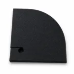 Underside of 20mm commercial interlocking gym flooring corner showing locking port mechanism
