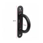 Detailed dimensions of GravoMax battle rope hanger showing 30x6cm backplate and 11.5cm deep loop clearance