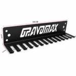 Dimensions of GravoMax short wall mount skipping rope hanger showing 12.5cm depth and 2cm prong gaps