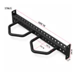 Dimensions of GravoMax power rack pull up bar showing 105cm width and adjustable handle spacing
