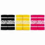GravoMax sports sweatbands in black pink and yellow colours