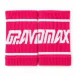 Pink elastic sports sweatband for gym workouts
