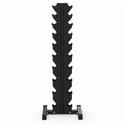 GravoMax 10 pair vertical dumbbell storage rack tower in black