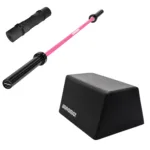 GravoMax ultimate hip thrust package featuring 1.3m barbell, glute bench, and barbell pad