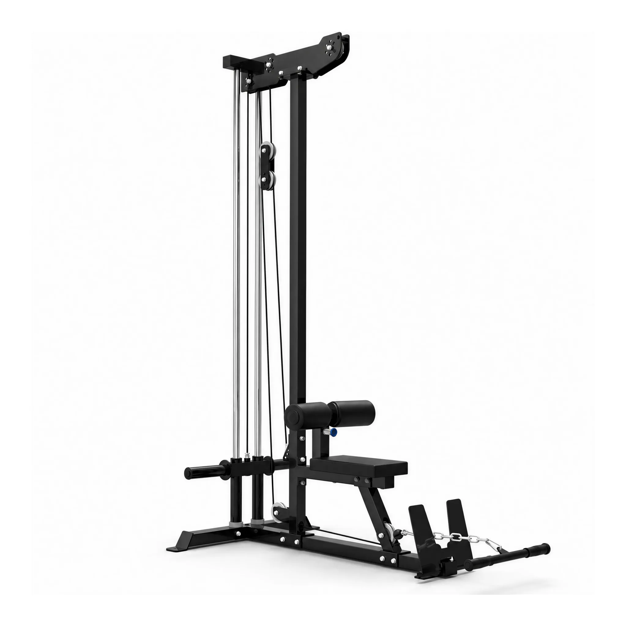 GravoMax standalone lat pulldown and low row cable machine in black