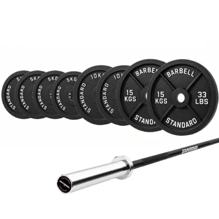 1.5m barbell with 70kg plates