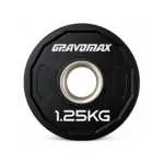 1.25kg Solid Black Premium Olympic Plate