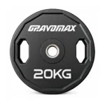 20kg Premium Dual Grip Olympic Plate Black