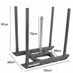 GravoMax Power Sled Pro Silver Grey Dimensions