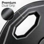 Knurled Dual Grip Handles on GravoMax Olympic Plates