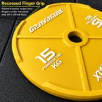 Recessed FingerGrip design of powerlifting plates